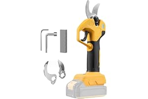 DEROLT Cordless Pruning Shears for DEWALT 20V MAX Battery, Brushless Portable Garden Shears with LCD Display＆SK5 Blades, 0.8-1.2 Inch Cutting Diameter Tree Pruner for Gardening(Tool Only)