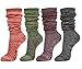 Women's Fall Winter Slouch Knit Socks (Heather Knit_4Pair)