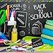 Atalanta Durable Weekly Wall Planner Vinyl Chalkboard Sheet Wall Decal Blackboard Set of 8 with 1 White Color Liquid Chalk Marker