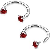 Rmsnxnnz 16G F136 Titanium Internal Thread Horseshoe Septum Nose Ring Piercing Jewelry Circular Barbell Helix Snug Tragus Rook Daith Cartilage Earring Lip Ring Piercing Jewelry for Women Men 8MM 10MM