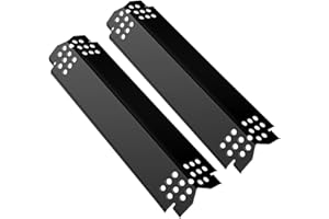 GRACIRI Grill Heat Plates Replacement Parts for Nexgrill 720-0894f, 720-925p, 720-0830x, 2 Burner Porcelain Steel Grill Burner Covers for Master 720-0697, Grill Flame Guards for Kenmore 146.10016510