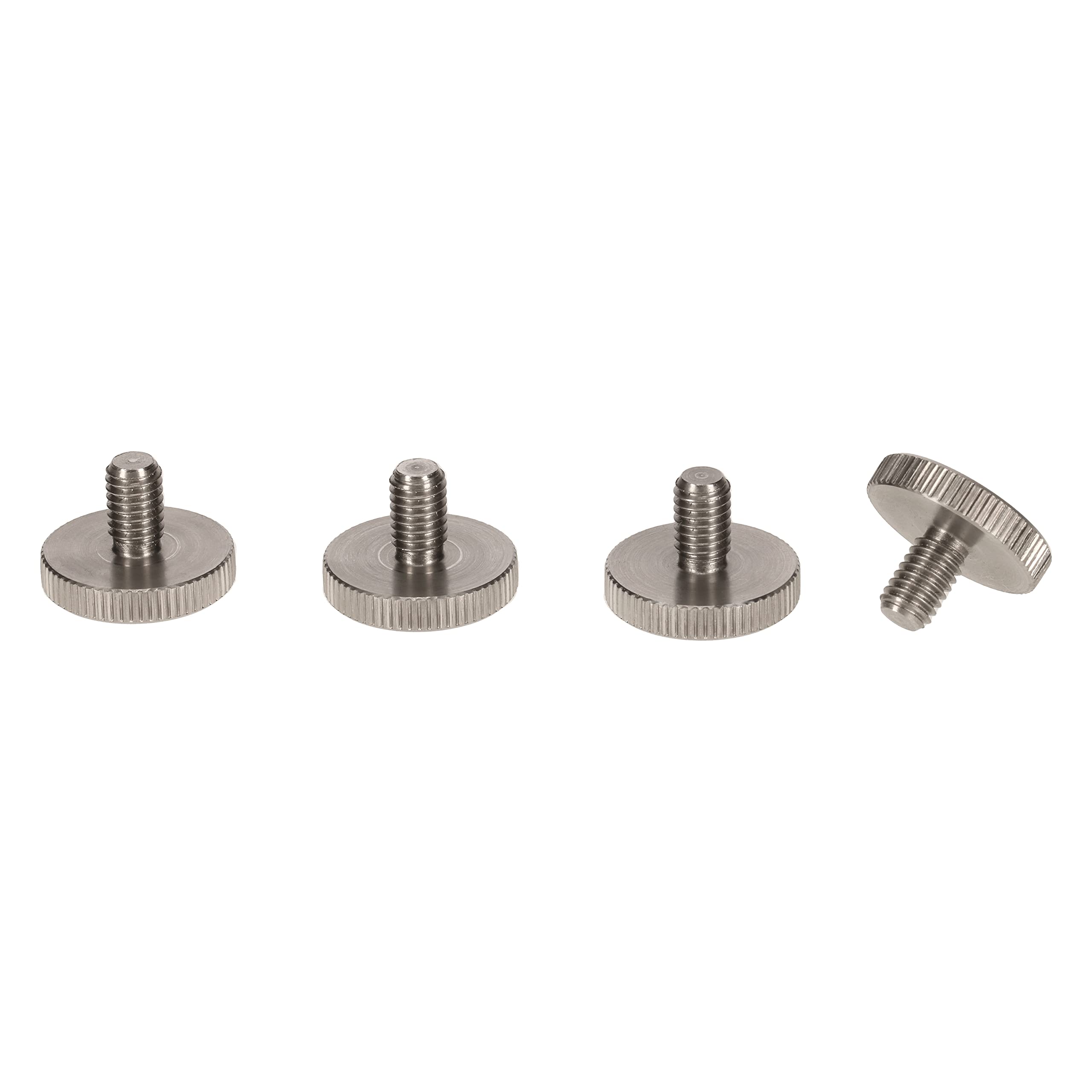 PrecisionGeek Stainless Steel Knurled Thumb Screws M6 x 10mm – 20mm Diameter Grip Head, Tool-Free Hand Tightening Screws for 3D Printers, Electronics, CNC & DIY Projects – Set of 4