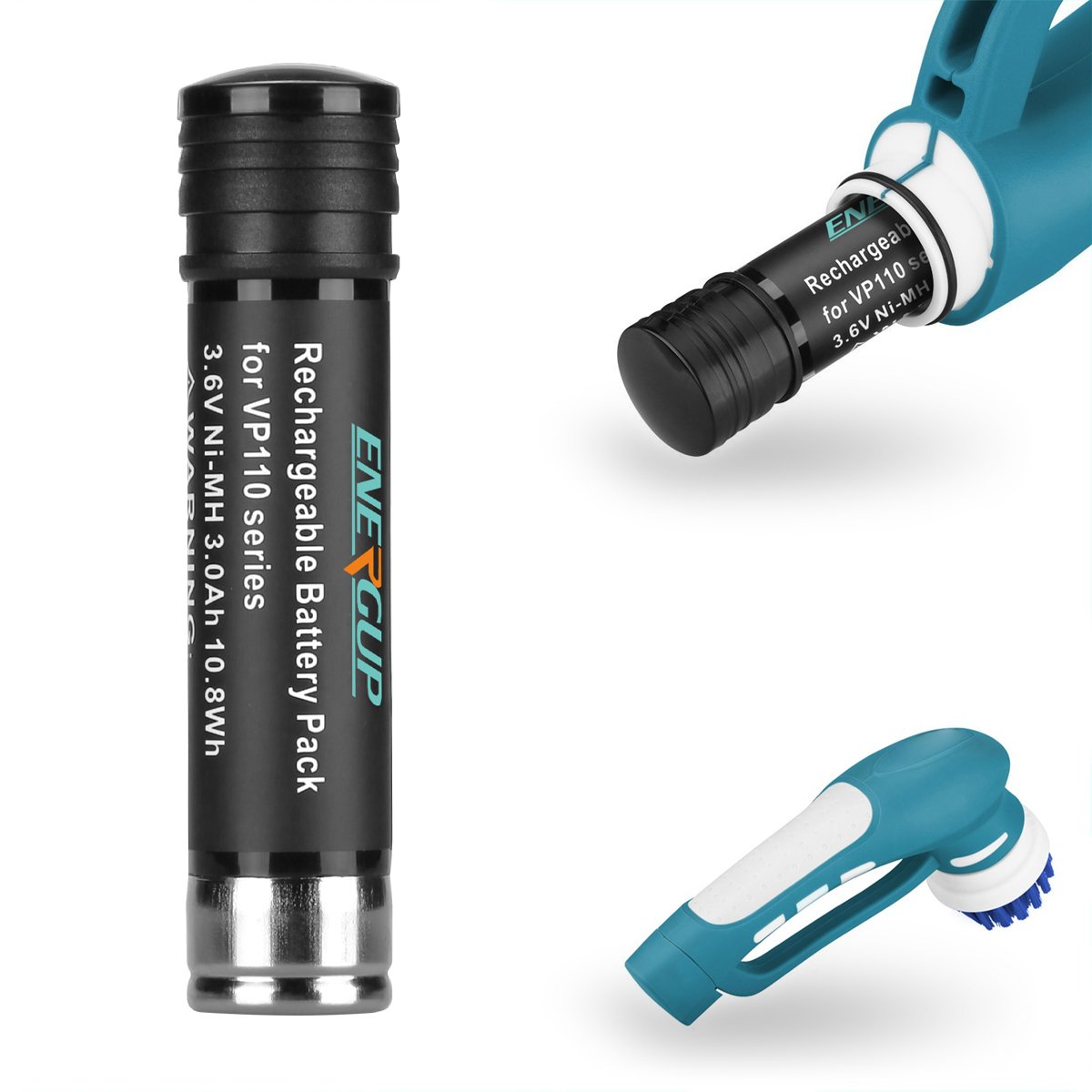 Energup 2 Pack 3.6V 3000mAh NiMH Replacement Battery for Black Decker