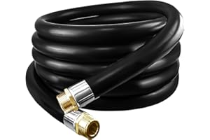 CAQEG 3/4 Inch NPT Fuel Transfer Hose, 20FT Farm Hose for Diesel, Gasoline, Kerosene & Biodiesel, 20 Feet Pump Tank Tube for Fuel Transfer