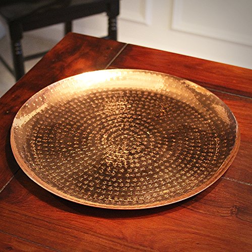 Large-Contemporary-Hammered-Edge-Pure-Copper-Circular-Serving-Party-Tray-By-Alchemade-15-Inch-Round-Charger-Platter-Serving-Dish