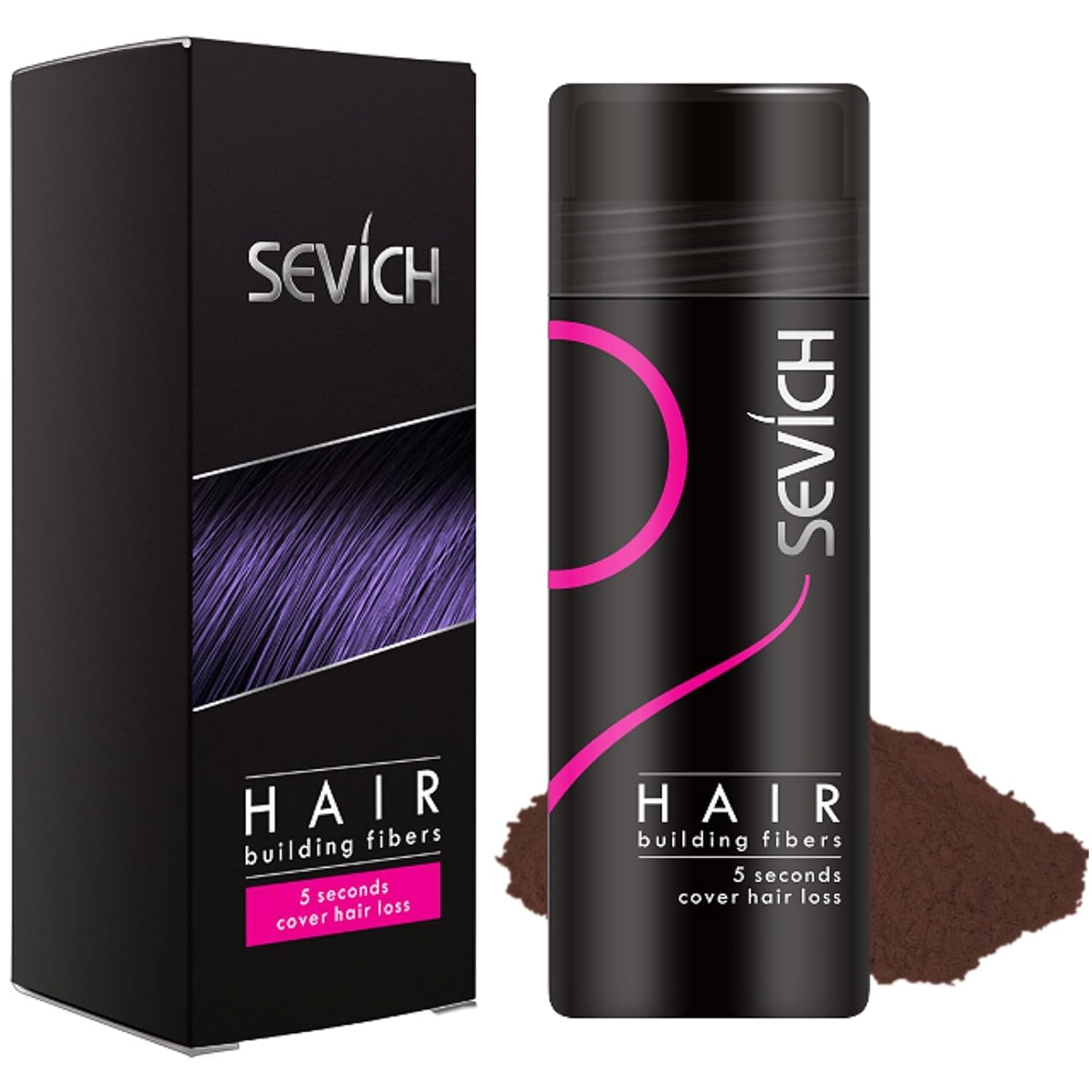 Hair Fibres Auburn for Men & Women - Natural Hair Powder for Building, Thickening and Hair Loss Coverage in 30 Seconds