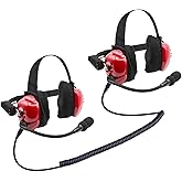 Rugged Radios Pair of NASCAR Linkable Behind The Head Headsets for Race Fan Racing Radios Electronics Communications Connects to Scanners Race Receiver Nitro Bee