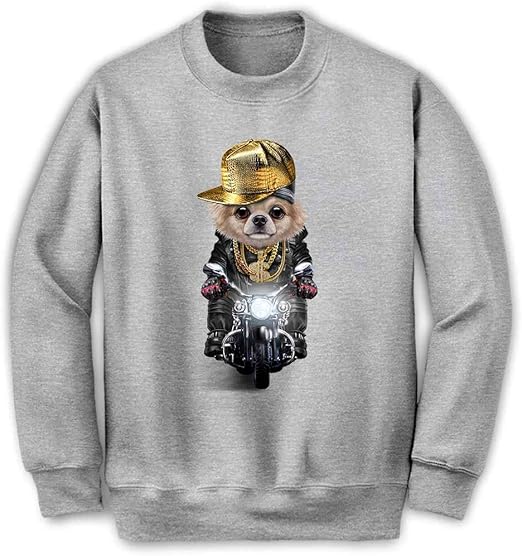 Amazon Fox Republic チワワ ドッグ 犬 いぬ バイク ヒップホップ メンズ スウェット トレーナー トレーナー パーカー 通販