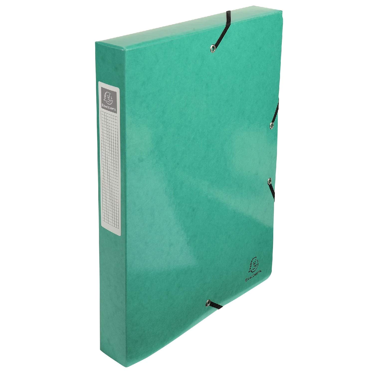 Exacompta - Ref 59973E - Iderama Collection - Filing Box - 240 x 320mm in Size, Suitable for Holding A4 Documents, 40mm Spine, Spine Label - Dark Green (Pack of 8)