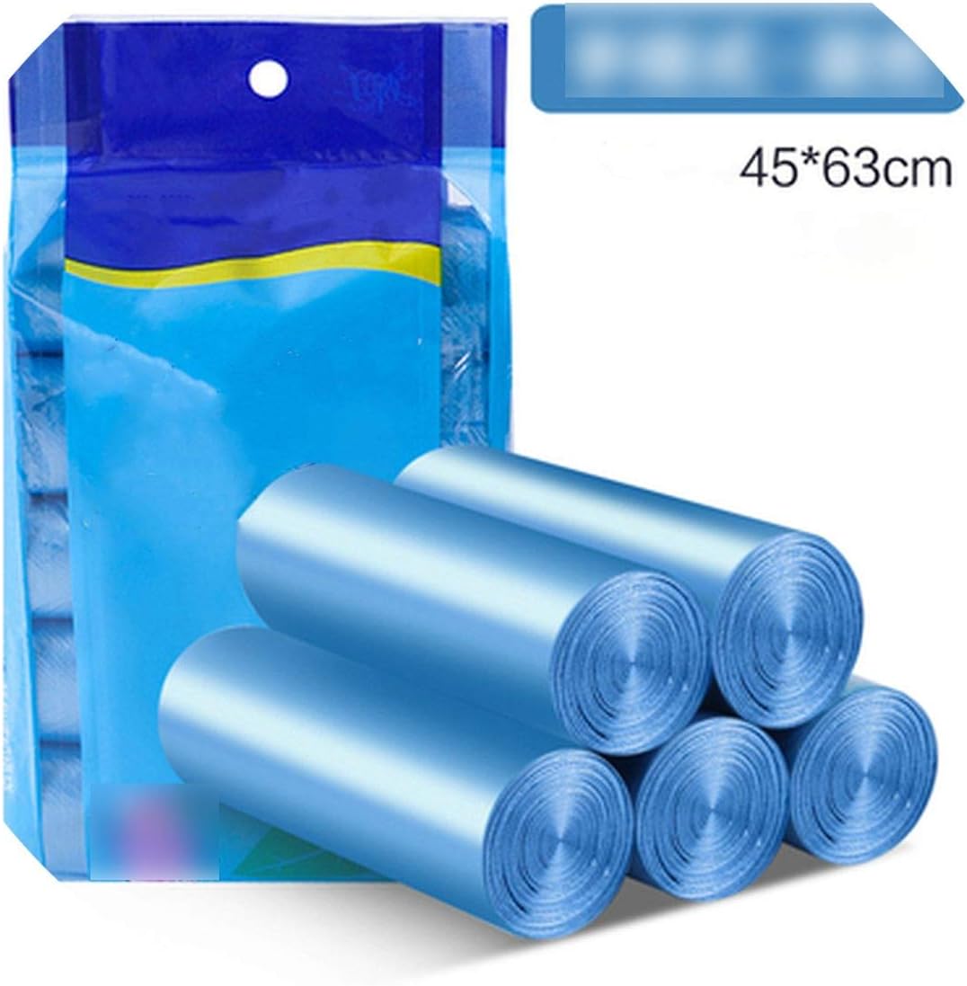 100pcs/pack Garbage Bag Household Thick Portable Disposable Vest Type Plastic Bags Trash Bags Large,Blue