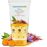 MAMAEARTH Ubtan Face Wash with Turmeric &amp; Saffron, 50ml | Suitable for daily facial cleansing routines.