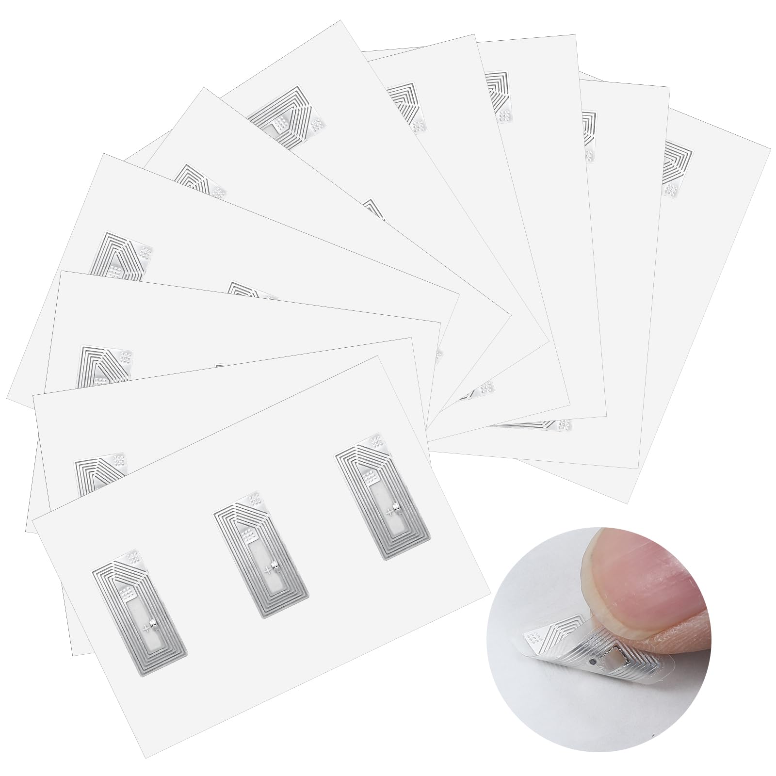 Photo 1 of 30pcs NFC Tags Sticker Programmable NFC Stickers Ntag213 Chip 137 Bytes Memory Adhesive Rewritable RFID Stickers Labels Tags Compatible with All NFC-Enabled