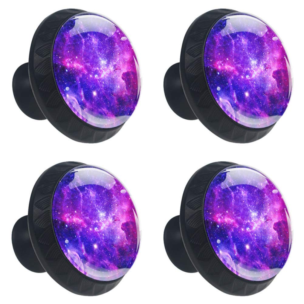 Galaxy Stars Sky Cabinet Door Knobs Handles Pulls Cupboard Handles Drawer Wardrobe 4pcs