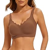 VRCOMFY Wireless Bras for Women, Comfortable No Underwire Seamless Push Up Everyday Bras with Adjustable Straps