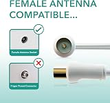Cable Mountain 1m TV Aerial Cable Coaxial RF Extension Lead Gold Plated view 3