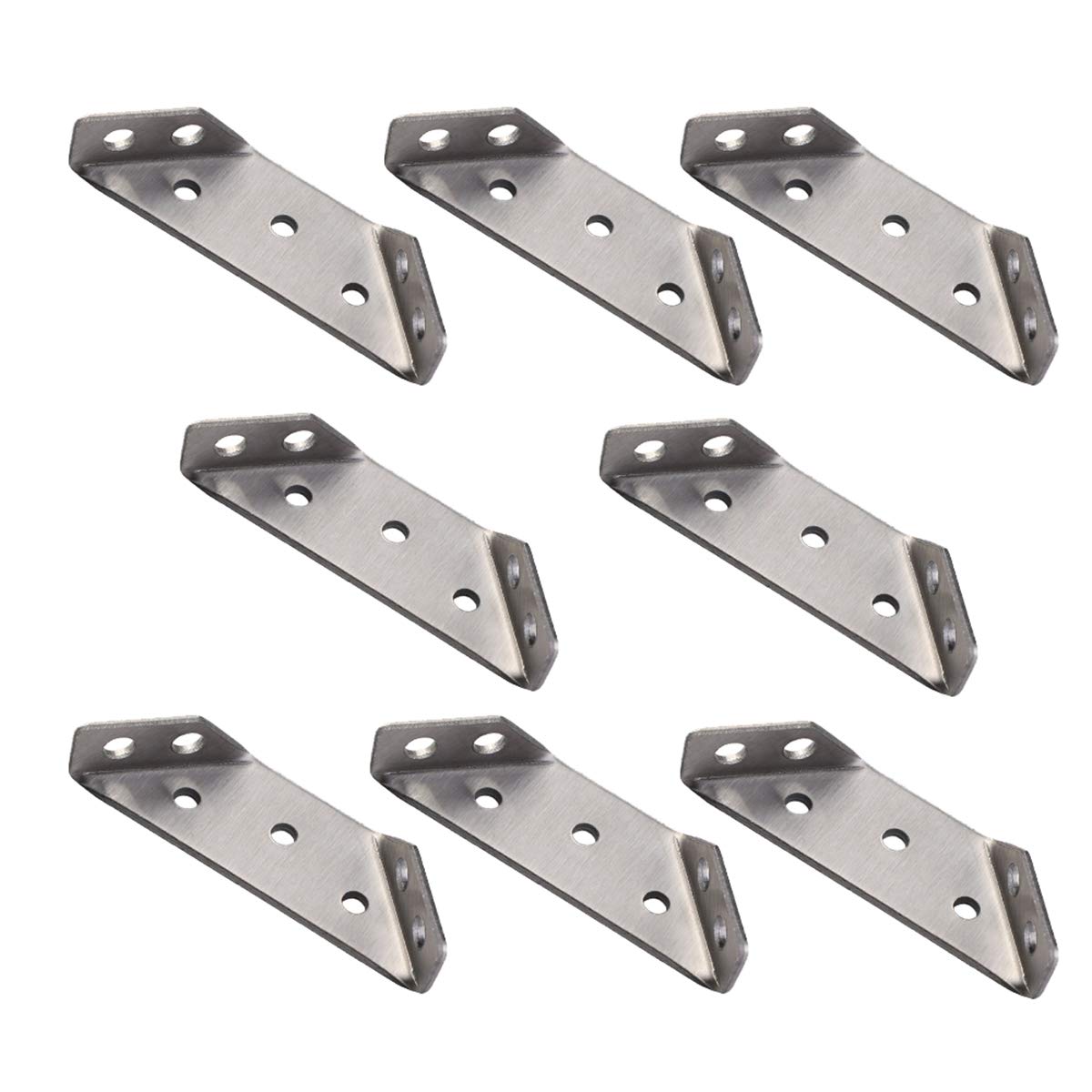 BtibpseStainless Steel Corner Brace Heavy Duty Angle Code 8 Pcs