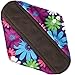 wegreeco Charcoal Reusable Menstrual Pads for Women - Reusable Sanitary Pads | Reusable Panty Liners | Soft Cloth Menstrual Pads - 5 Pack, 1 Cloth Wet Bag (Large, Daisy Flower)
