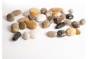 WHANLEY L&Q 5 LB Ornamental Pebbles(2~4 Inches),River Rocks,Polished Gravel,Garden Landscaping Stones,Garvel,Flish Tank Decoration,Vase Filling Stone,Outdoor Decorative Stones (1, 5 LB)