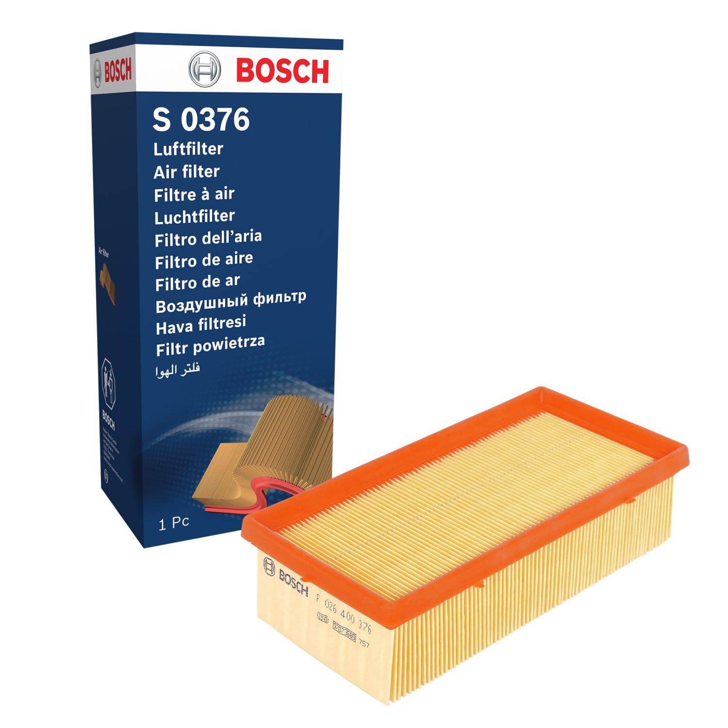 Bosch 0 Car Air Filter - Separates Particles from the Air Intake - Moisture-resistant plus High Tensile Strength