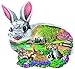 Bunny Hollow Shaped 1000 Piece Jigsaw Puzzle by SunsOut - Easter Theme