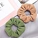 Whaline 12 Colors Hair Scrunchies Knit Elastic Hair Bobbles Hair Scrunchy Soft Ponytail Holder Hair Bands for Adults