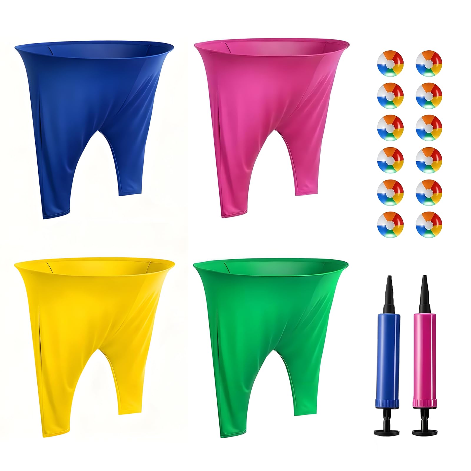 Photo 1 of Granny Pants Outdoor Game, 4Pcs Granny Pants Yard Game for Adults and Kids, Giant Outdoor Games with 4 Oversized Pants & 12 Bouncy Balls, Family Reunion Party Field Game Set