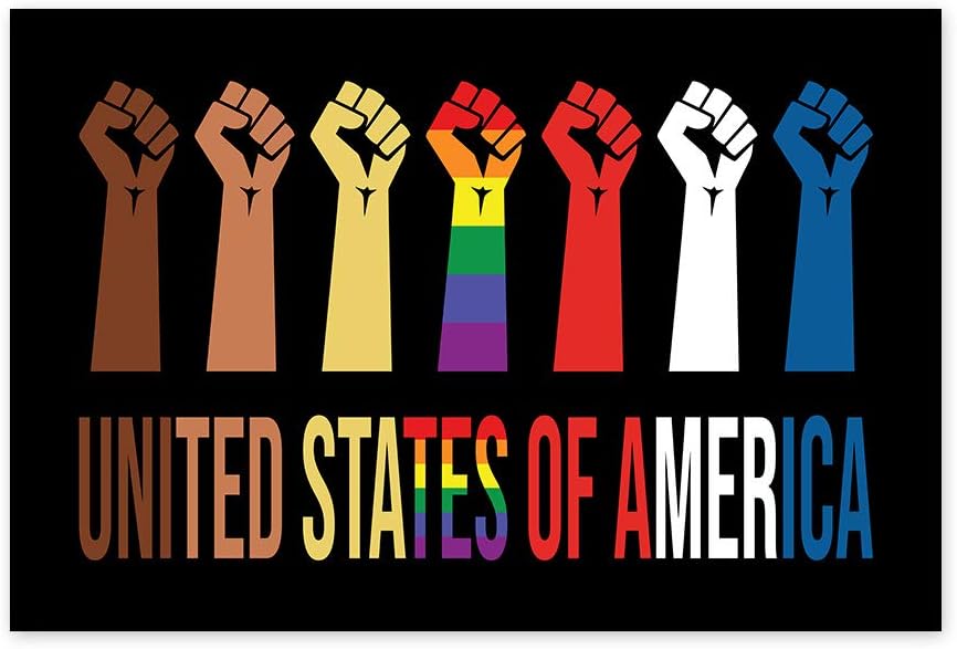 Awkward Styles United States of America Poster Black Lives Matter Support Decor Humanity Wall Art BLM LGBT Prints 24