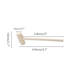 10 Pcs Wooden Mini Hammers Multi-Purpose Natural