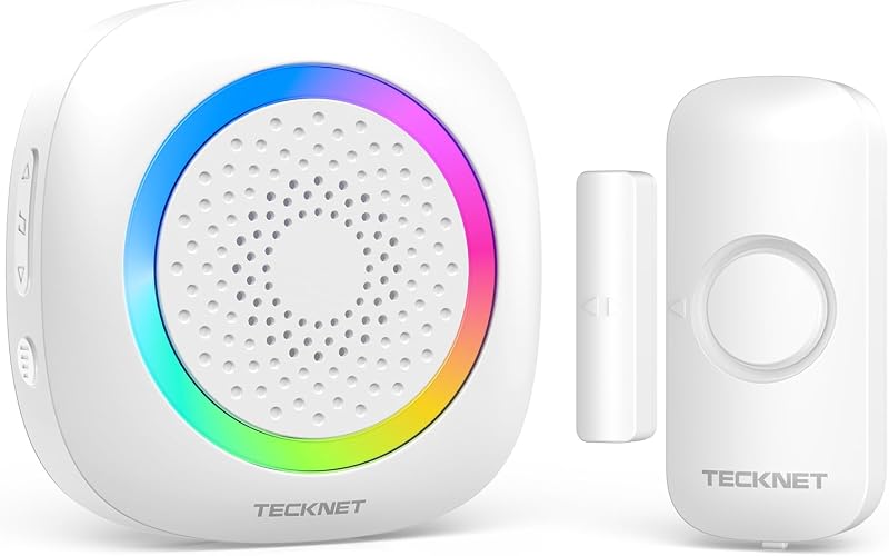 TECKNET Wireless Door and Window Sensor Alarm 1000ft Range 61 Chimes
