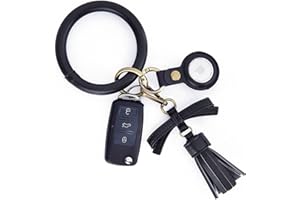 Missnine Wristlet Keychain AirTag Keychain Sturdy Key Ring Bracelet with AirTag Case Keyrings Bangle with AirTag Holder