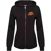 Harley-Davidson Women's Bolt Curved Hem Poly-Blend Zip-Up Hoodie, Black