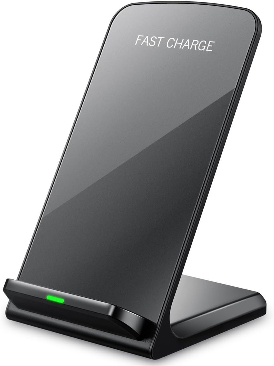 NXET Wireless Charger Stand, 10W Fast Qi-Certified Wireless Charging Stand for Apple iPhone Xs Max/XR/XS/X/8 Plus, Samsung Galaxy S10/S10+/S10e/S9+/S8+/S7/Note 9/8, HUAWEI P30 Pro/Mate 20 Pro (Black)