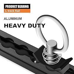 SALUINOKI 48" L-Track Rail Black 4 Pack, 4ft