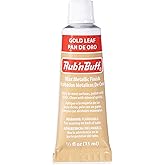 AMACO Rub n Buff Wax Metallic Finish - Rub n Buff Gold Leaf 15ml Tube - Versatile Gilding Wax for Finishing Furniture Antiquing and Restoration - Rub and Buff Colors Single Tube