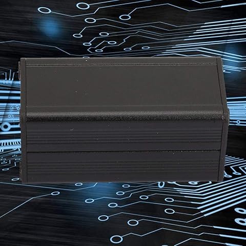 Caja de refrigeración de aluminio, carcasa de aluminio negra Carcasa de placa de circuito impreso Caja de refrigeración electrónica para productos electrónicos Instrumentos de suministro de energía mó