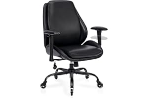 BEWISHOME Home Office Desk Chair, Ergonomic Executive Office Chair, Adjustable Height Leather Gaming Chair with Adjustable Ar