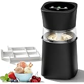 Ice Cream Maker Machine with Pre-Freeze Bowl, Rechargeable Homemade Ice Cream Maker, 20/30 Min Electric Small Ice Cream Machine for Gelato, Frozen Yogurt