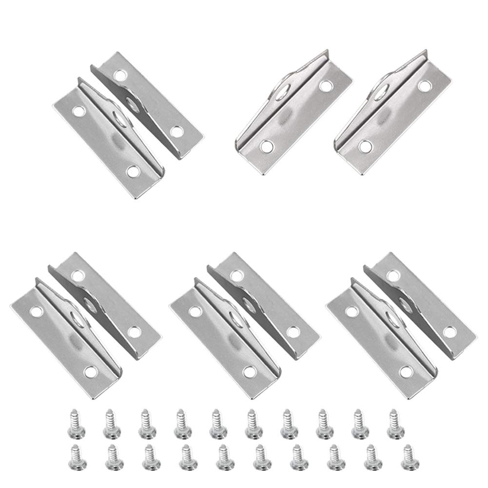 304 Stainless Steel Security Lock Padlock Eyelet, Door Clasp Padlock 90 Degree Angle Latch, Indoor or Outdoor Lockers, Tool Boxes, Gates and Sheds 5 Piece Set