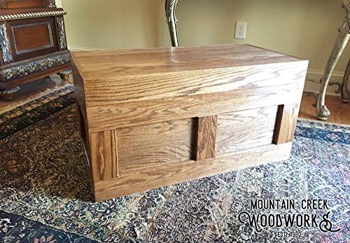 The Carnegie Chest - Rustic Oak Storage / Toy / Hope Chest, Trunk - by Mountain Creek Woodworks (English Chestnut)