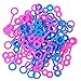 Hestya 50 Pieces Bubble Wands Bubbles with Wand for Kids and Party, Blue and Pink
