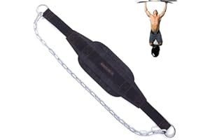 34 Inch Weight Lifting Dip Belt with,Weightlifting Waist Droop Chain Muscle Training Pull Up Fitness Cross Belt,Weight Dippin