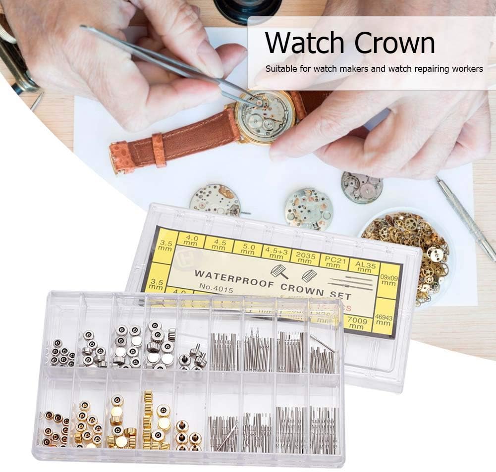Watch Crown, Stainless Steel Watch Crown Spring Bar Set Watch Repairing Tool Accessory: Home & Kitchen