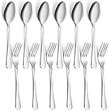 12 Pieces Spoons and Forks Set,Food Grade Stainless