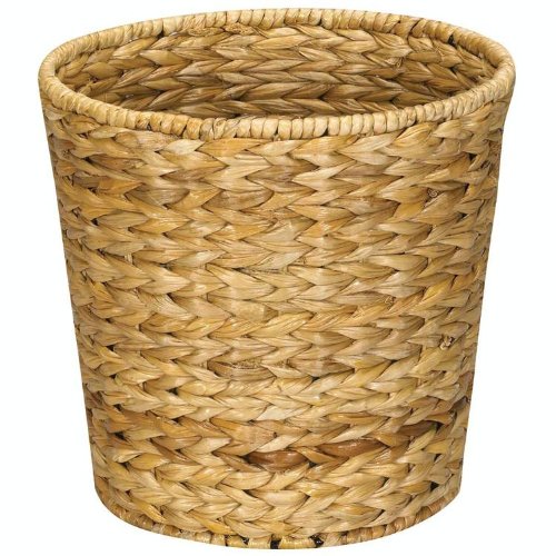 UPC 040071155667, Household Essentials ML-6692 Woven Water Hyacinth Wicker Waste Basket - For Bathrooms &amp; Bedrooms - Natural