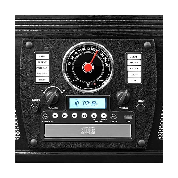 Victrola 8 En 1 Tocadiscos 3 Veloc. C/ Btooth Usb Cd Remoto - Imagen 4