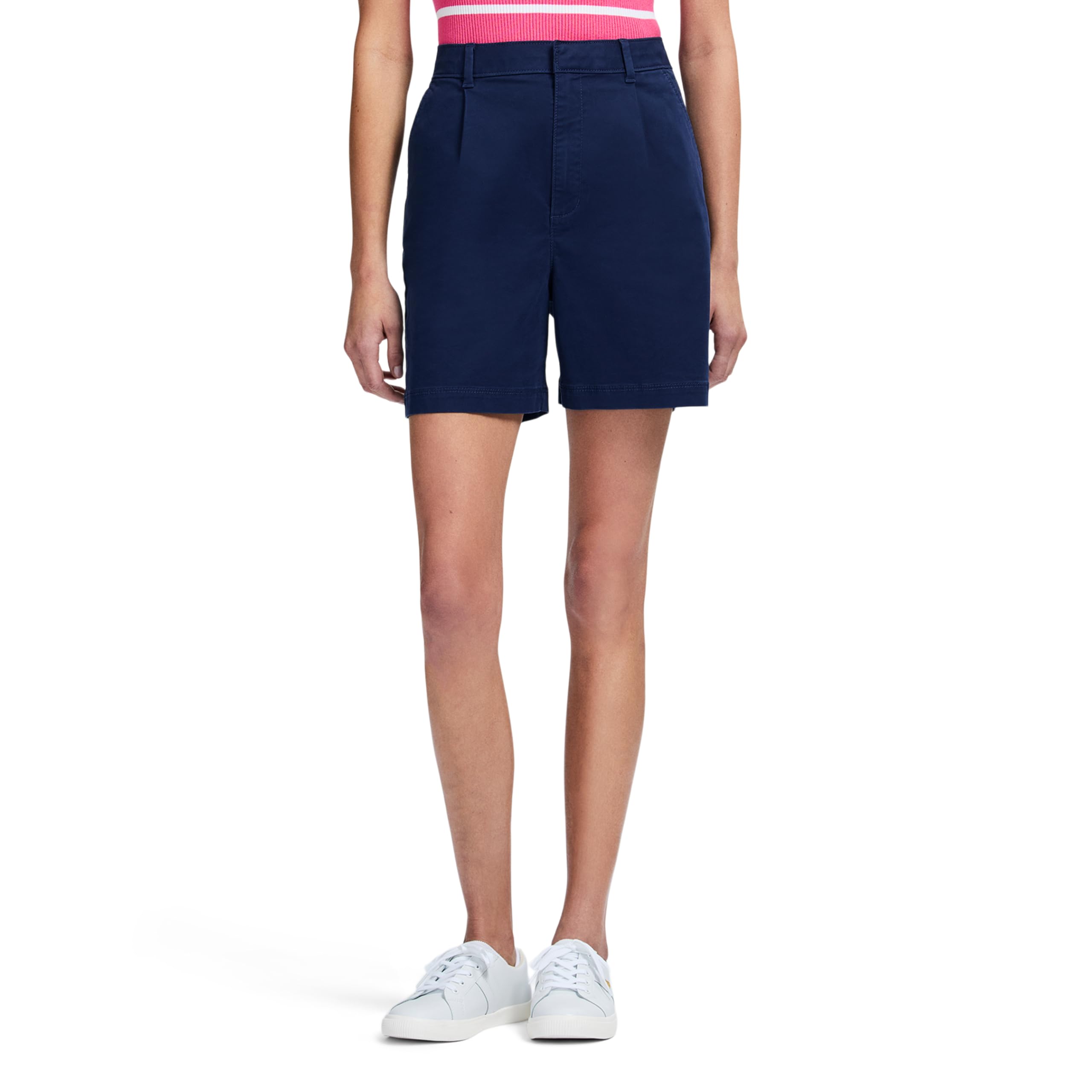 Izod Women’s Tina Twill Short, Medieval Blue, 6