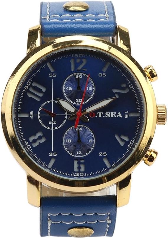 Amazon Aweatd メンズ腕時計 スポーツ腕時計 は 贅沢な革の腕時計 人気商品 ホット製品 カジュアル おしゃれ 安い 未満100円 100円セール 10気圧防水 スタンダード ランキング 防水腕時計 厚さ 10 Mm ブルー メンズ腕時計 腕時計 通販