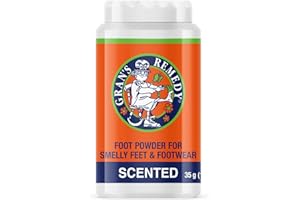 Gran's Remedy Citrus Scented Shoe Deodorizer - Effective Odor Eliminator & Moisture Absorbing Foot Powder for Shoes and Feet - Travel Size Freshness