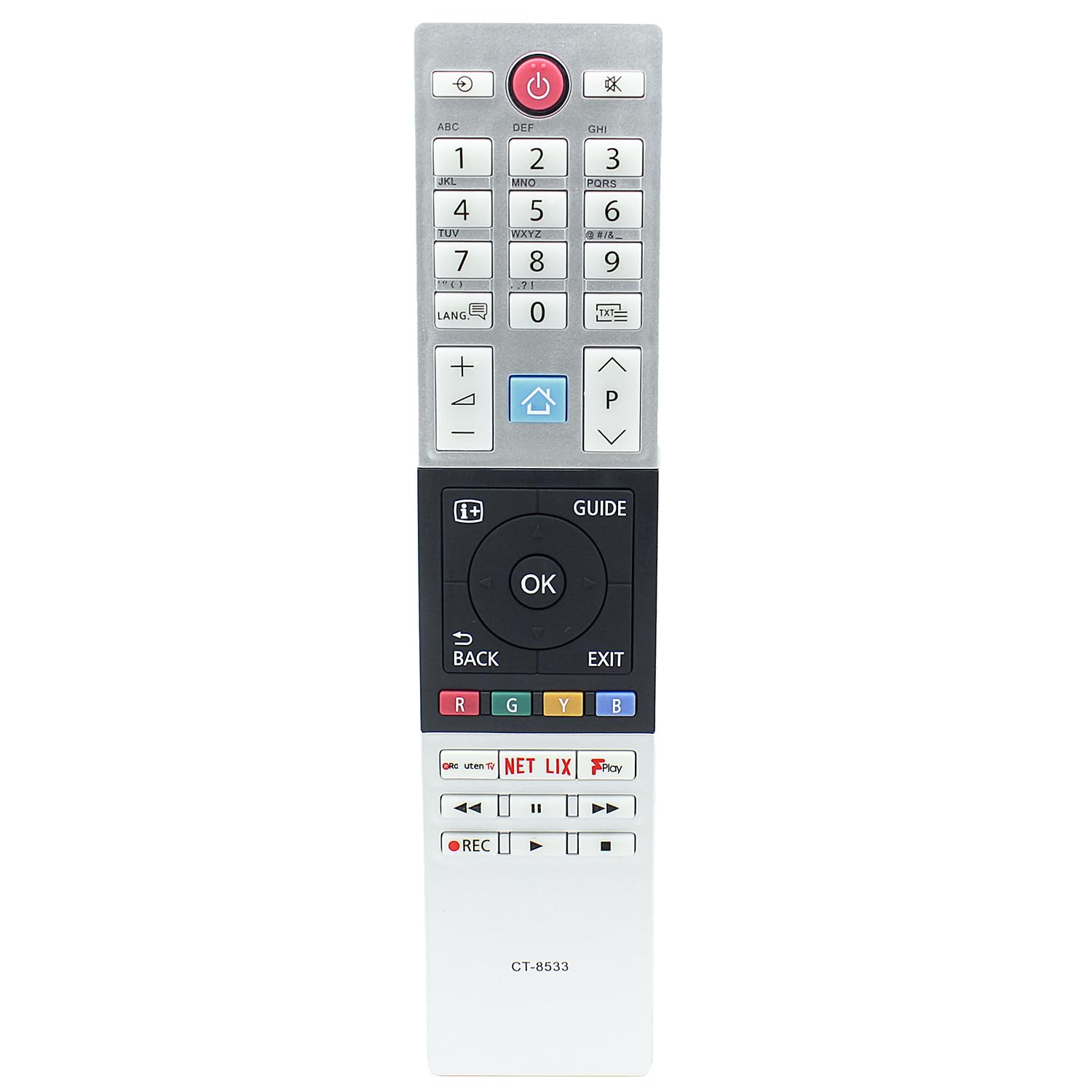 CT-8533 Remote Control Replacement for Toshiba TV 75U6863DB 65X9863DB 65U6863DB 65U5863DB 55X9863DB 55V6863DB 55V5863DB 55U7863DB 55U6863DB 55U5863DB 55T6863DB 50U6863DB 50U5863DB 49V6863DB