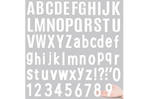 Jiepuxiter Vinyl Letter Number Stickers, 10 Sheets Self-Adhesive Alphabet Number Stickers Waterproof Mailbox Number Sticker Letters for Mailboxes,Cup,Door,Cars,Boats, Address Number (White, 1.5 inch)
